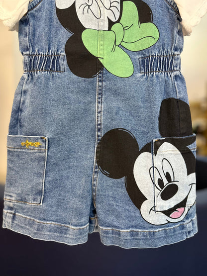 Jardineira Infantil Jeans Disney - Animê
