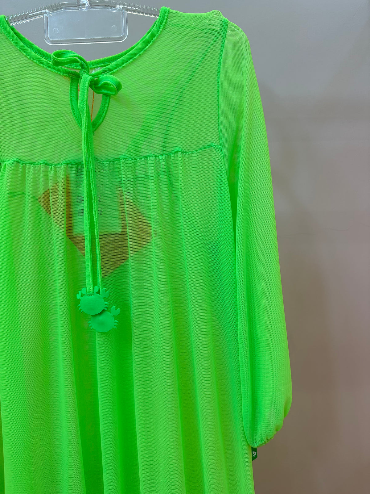 Vestido Infantil Tule Eduarda Verde Fluor - Siri Kids