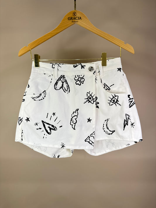 Shorts-saia Teen Sarja Star Off White - Two In