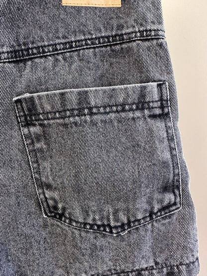 Shorts Saia Teen Jeans Cargo Estonada - Vanilla Cream