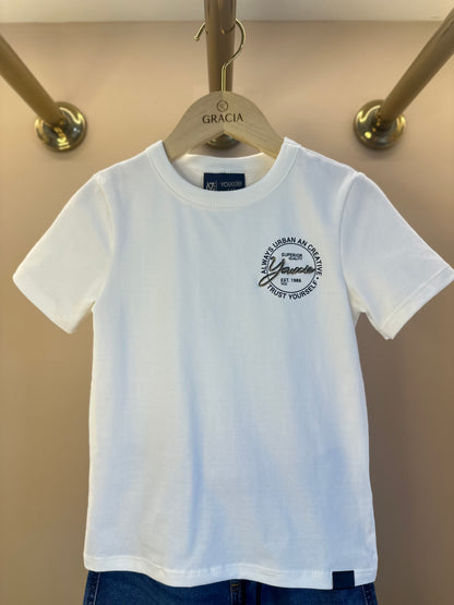 Conjunto Infantil T-Shirt Yourself e Bermuda Jeans - Youccie