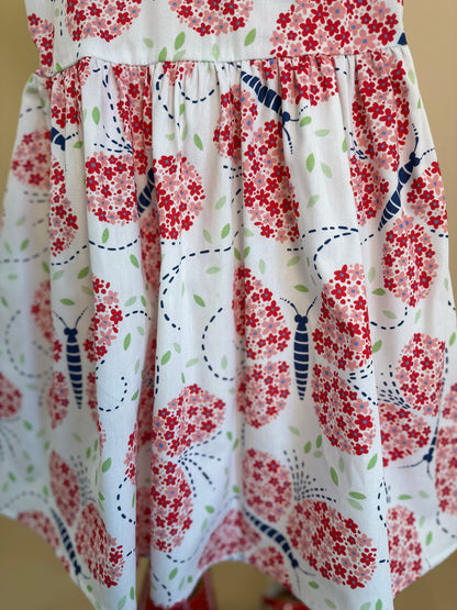 Vestido Infantil Algodão Rodado Estampado Detalhe nas Costas - Beabá