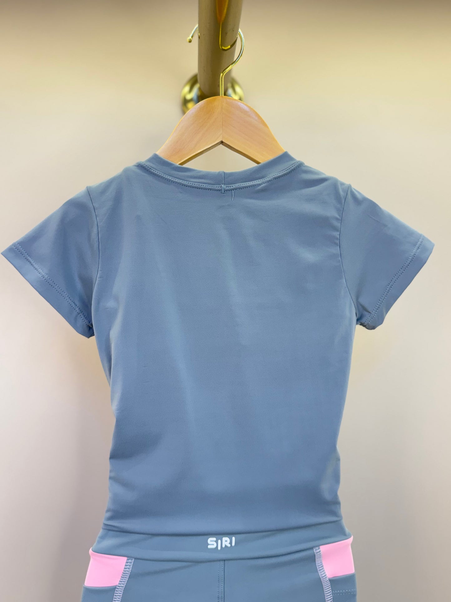 Conjunto Infantil Blusa Maria Cloud Ballet Cinza e Bermuda Sara Ballet Cinza - Siri Sport