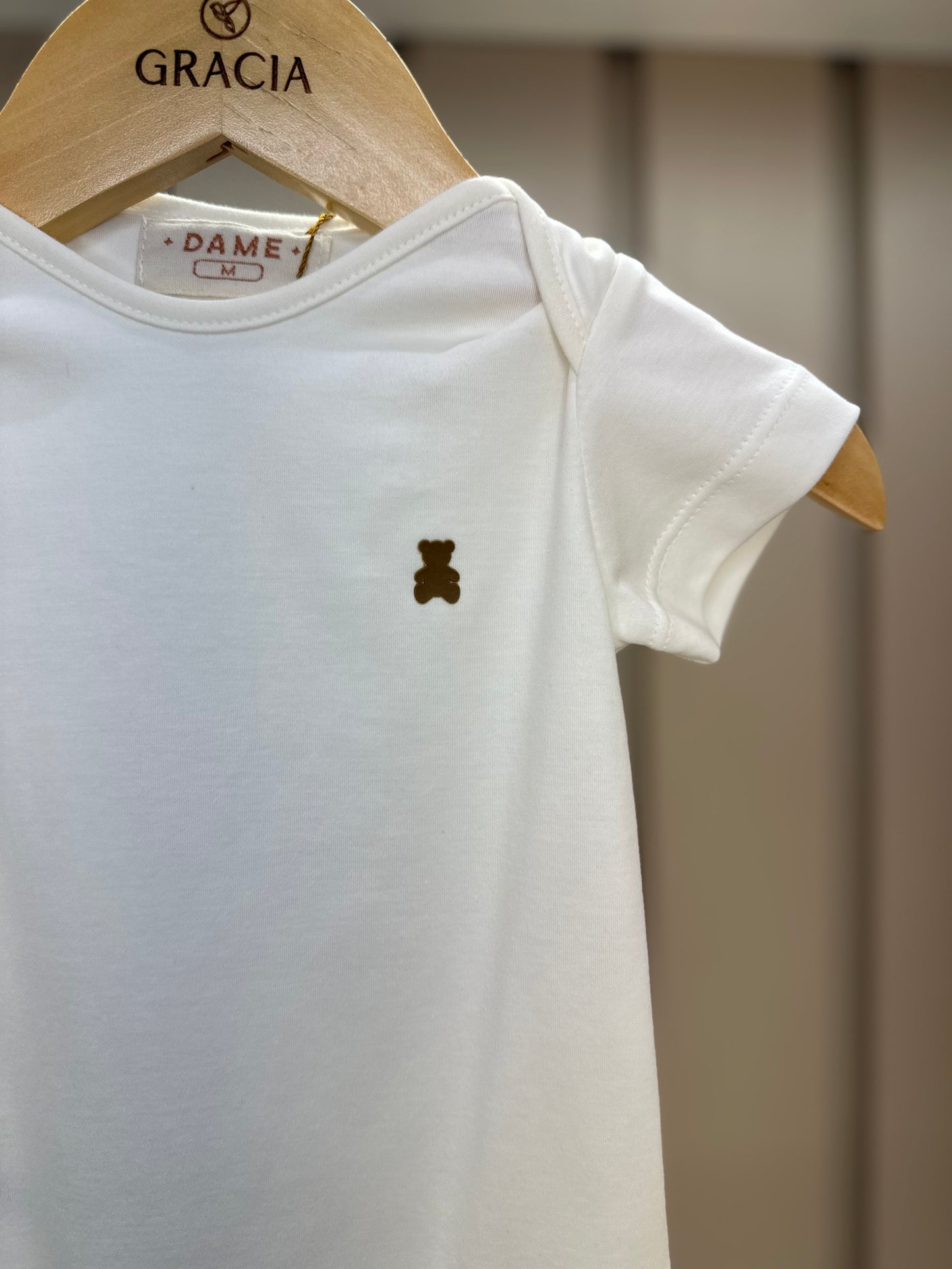 Body Bebê Algodão Pima Off White - Dame