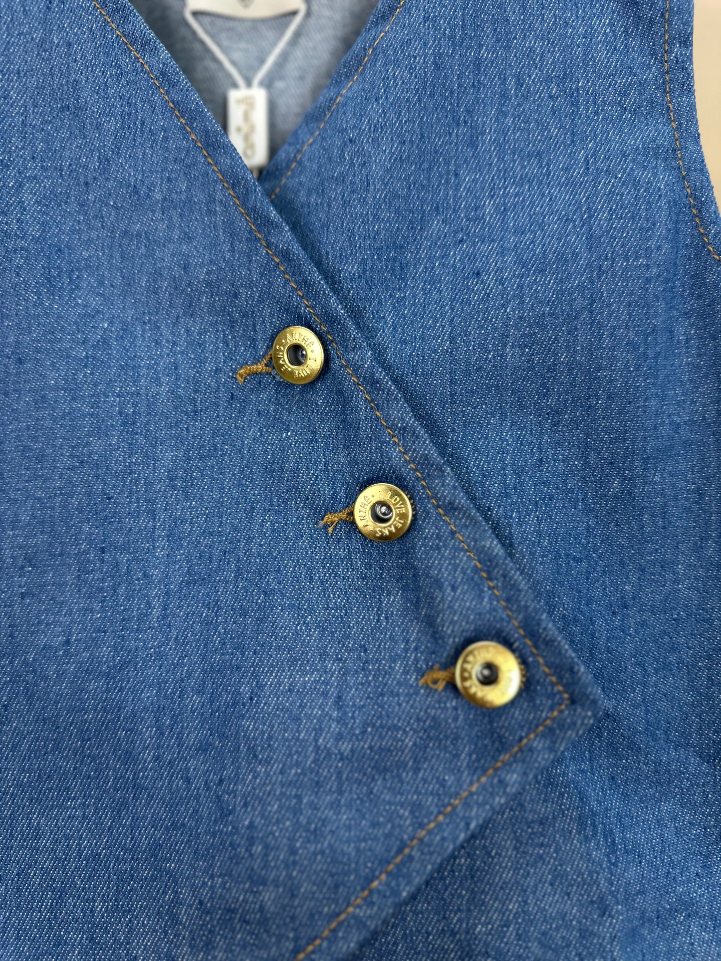 Colete Infantil Jeans Bordado Tule Flores - Animê
