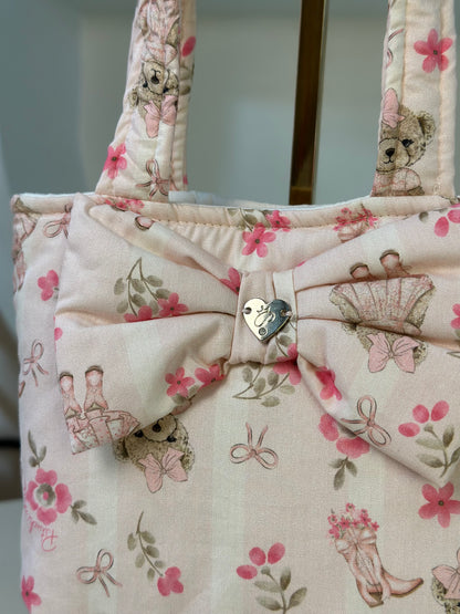 Bolsa Infantil Laço Puffer Flores, Ursinhas e Laços - Pituchinhus