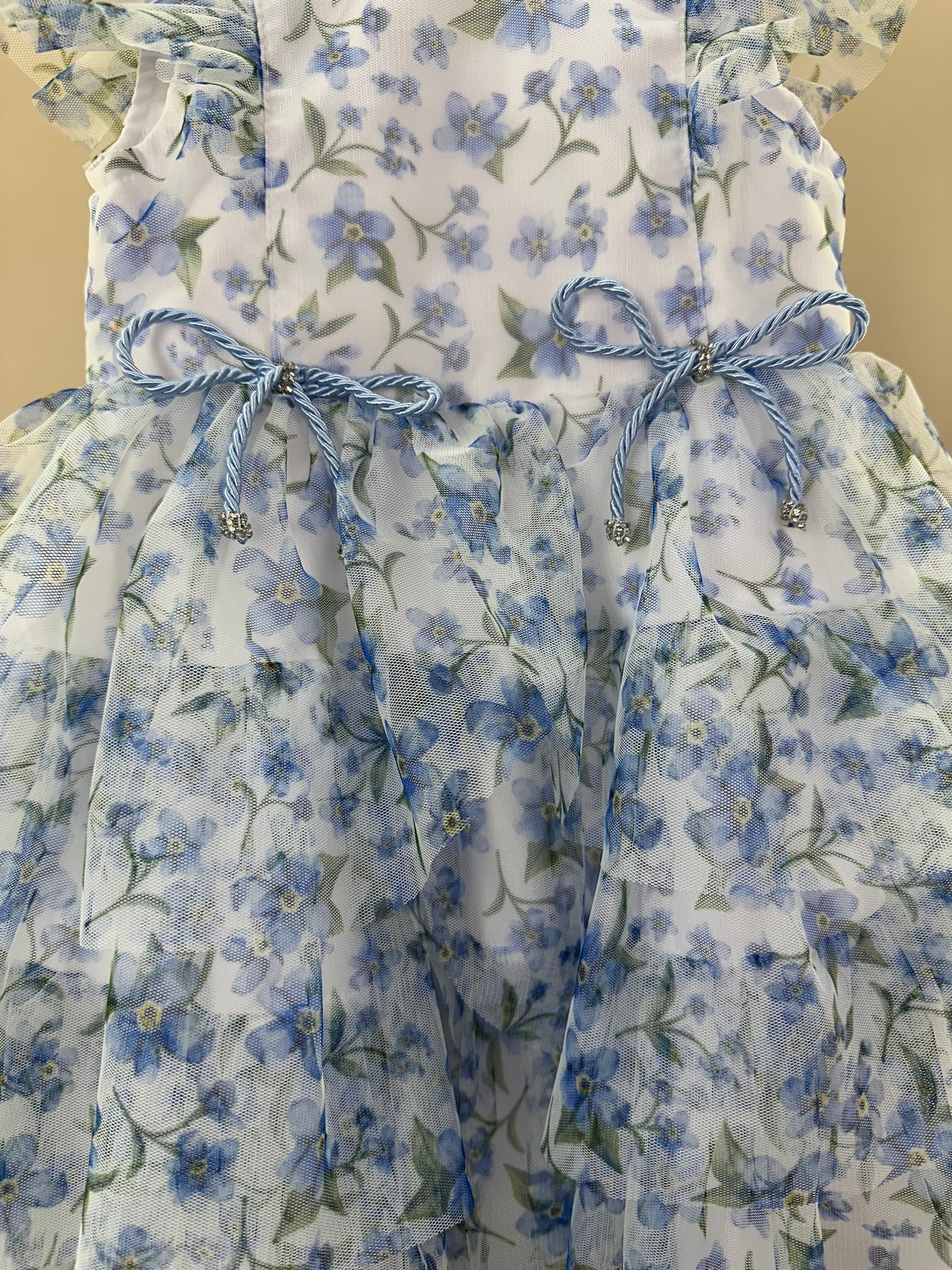 Vestido Infantil Festa Estampa Floral no Tule - Luluzinha