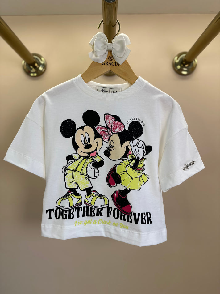 Blusa Infantil Mickey e Minnie Wear Verde Melão - Animê