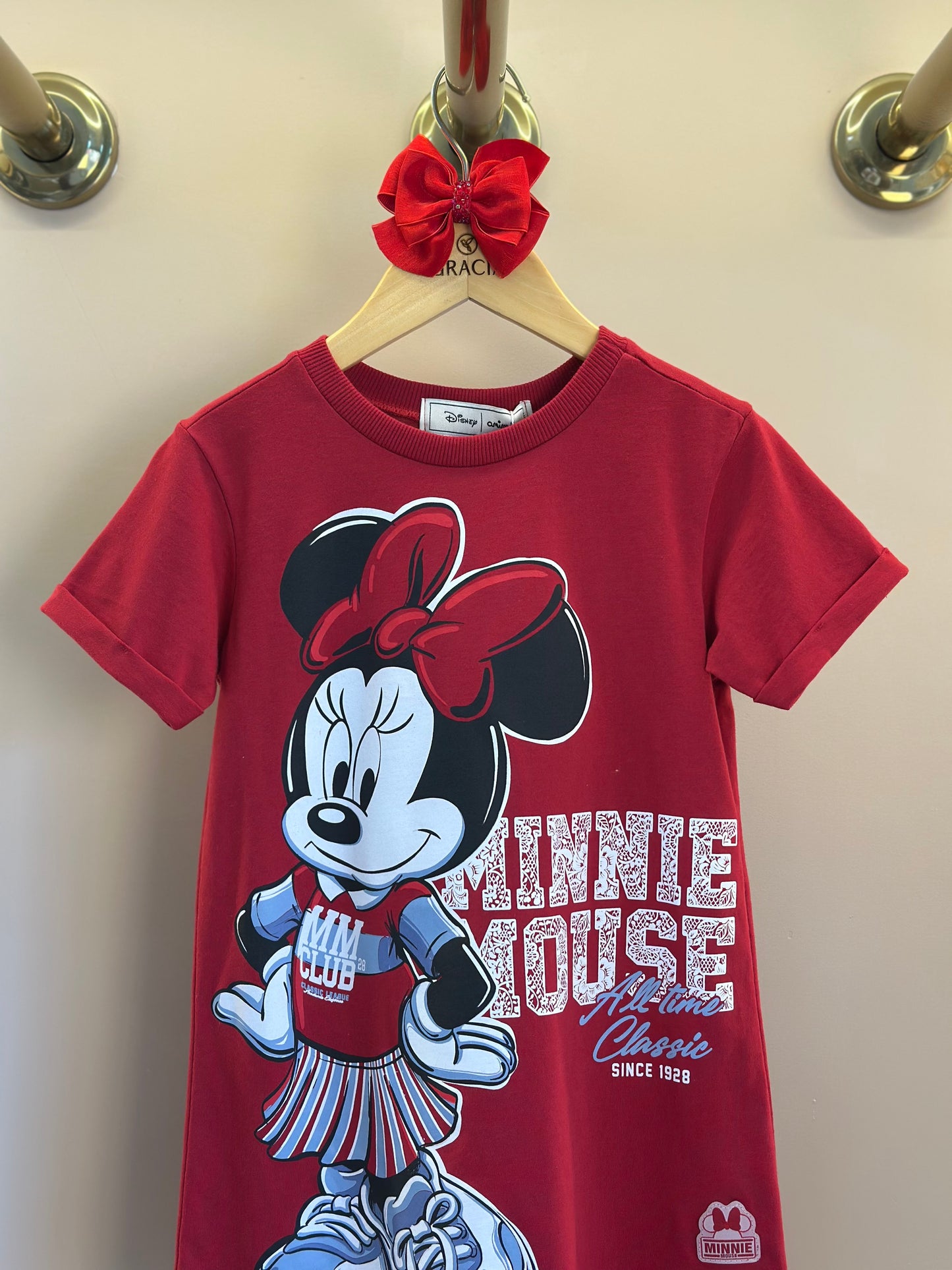 Vestido Infantil Minnie Mouse Vermelho Berry - Animê