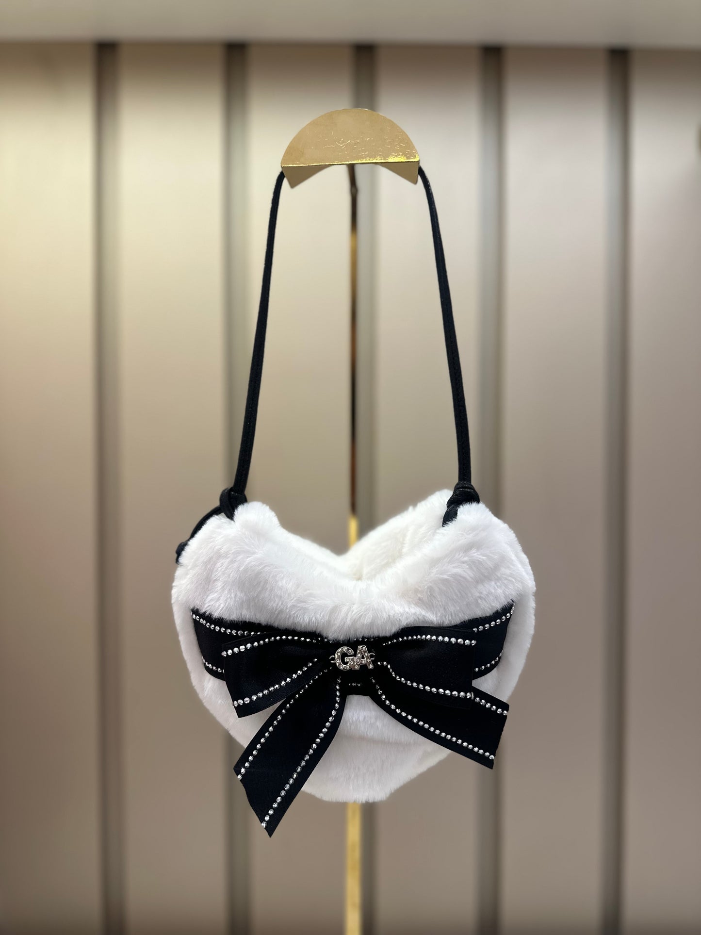 Bolsa Infantil Coração Teddy Off White - Gabriela Aquarela