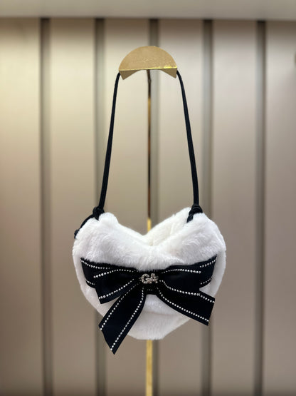 Bolsa Infantil Coração Teddy Off White - Gabriela Aquarela