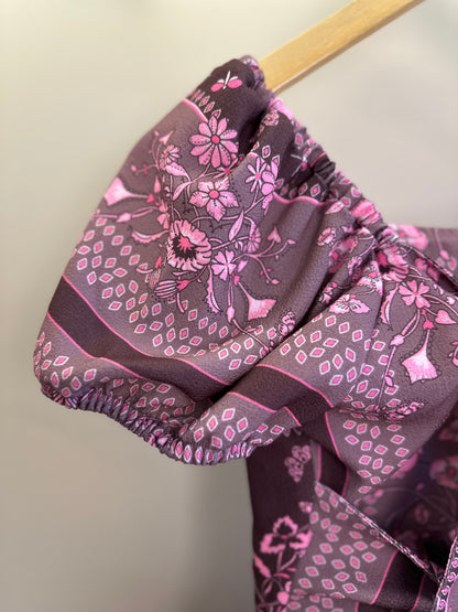 Conjunto Teen Bata Estampada Floral e Short-Saia Floral - Two In