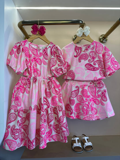 Vestido Infantil Abertura Lateral Paisley ANM - Animê