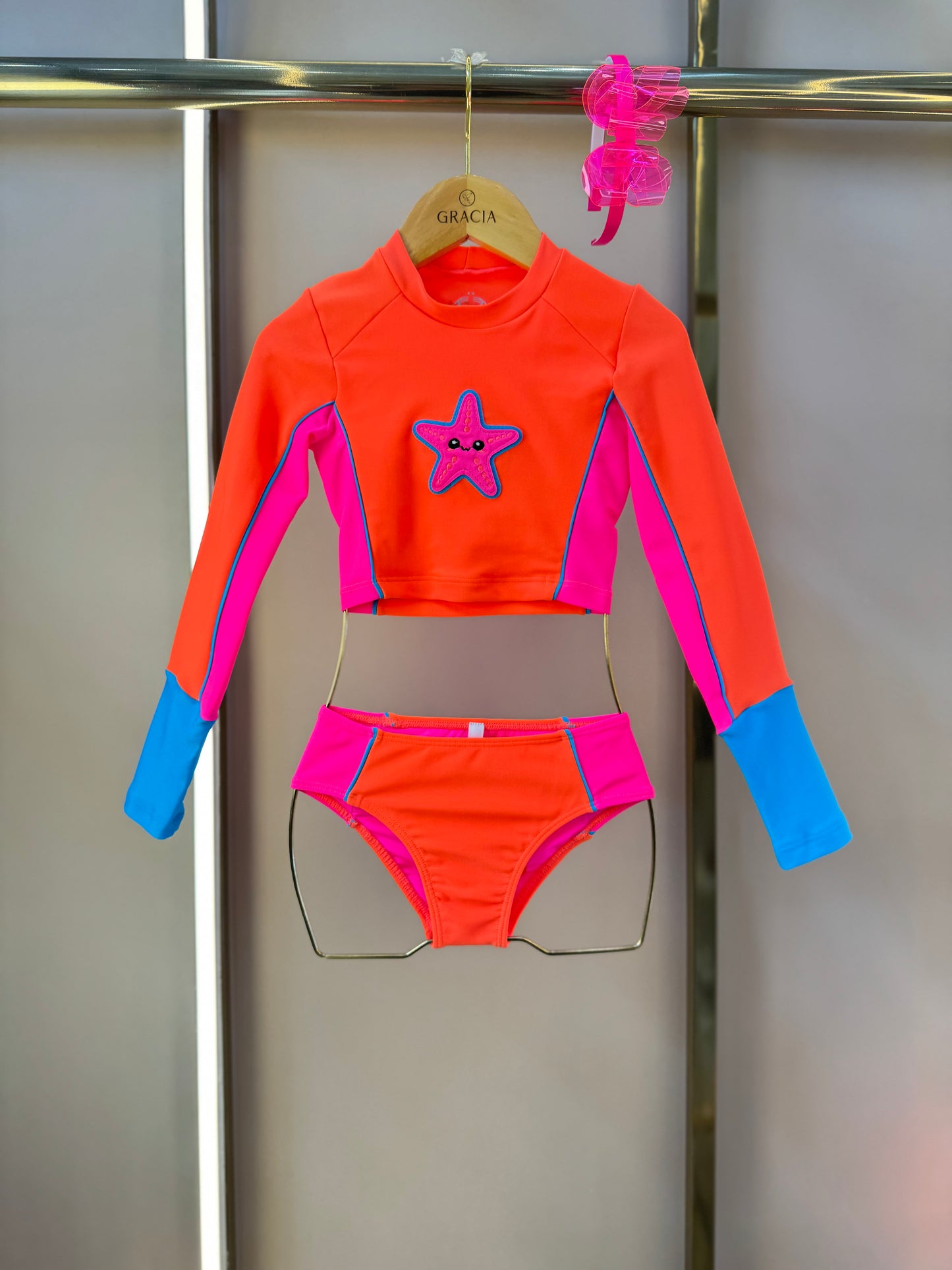 Biquíni Infantil Cropped ML Kamili Estrela do Mar - Siri kids