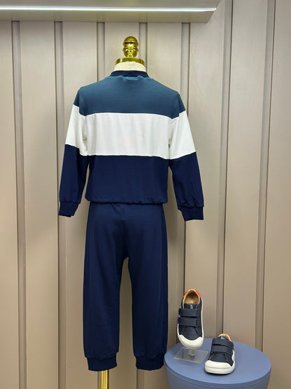Conjunto Infantil Moletinho Viscose Blusa Recortes e Calça Lisa - Beabá