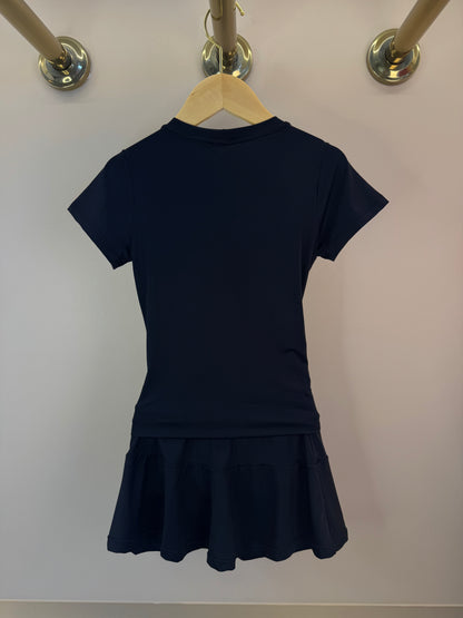 Conjunto Infantil Blusa Maria New Trip e Saia-short Larissa New Trip Básico Preto - Siri Sport