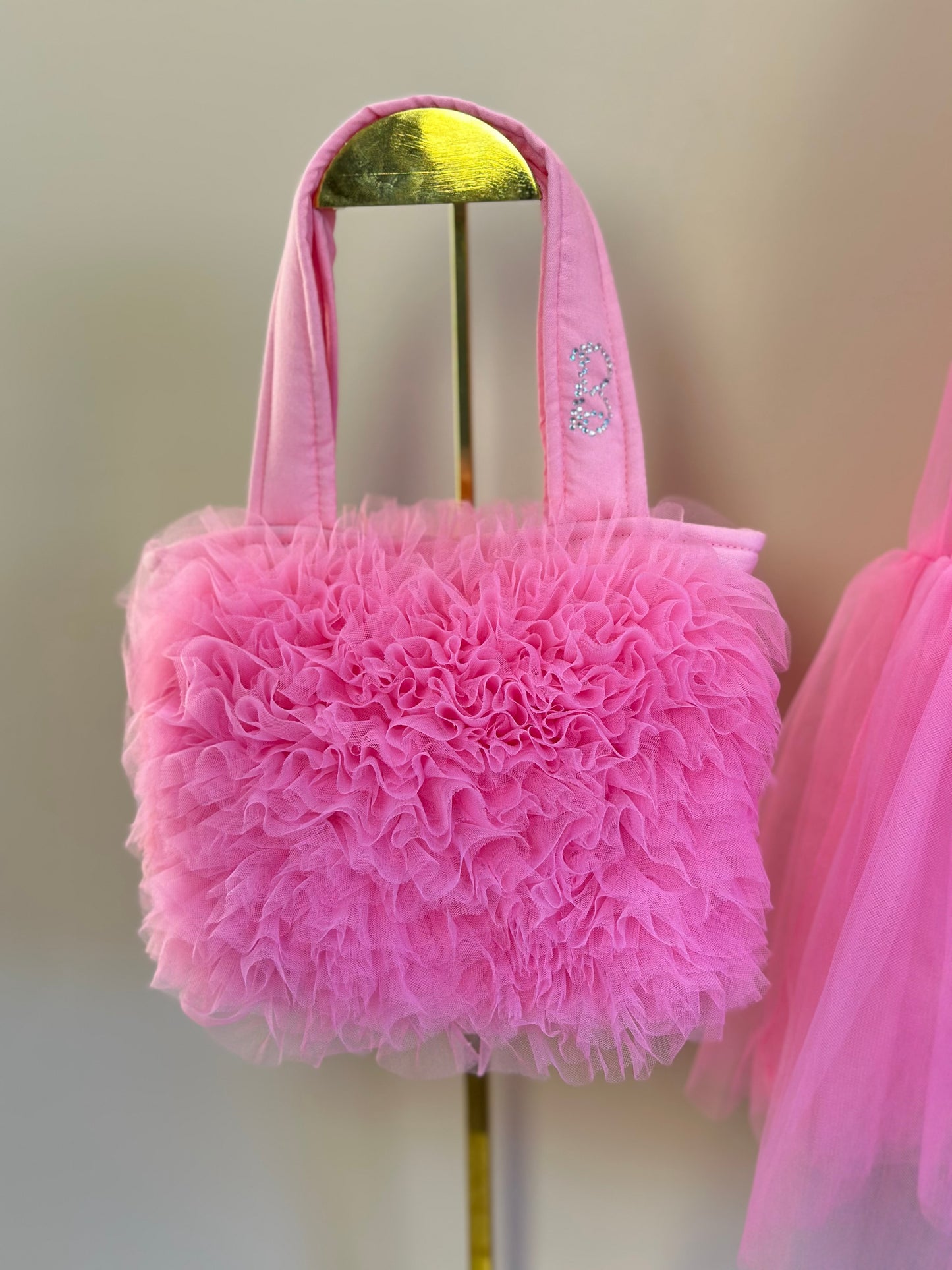 Vestido Infantil Tule Patche Barbie Rosa Ópera - Pituchinhus