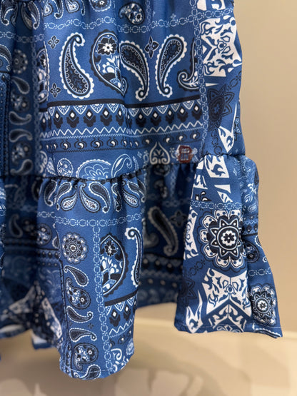 Vestido Teen Crepe Paisley Jeans - Two In