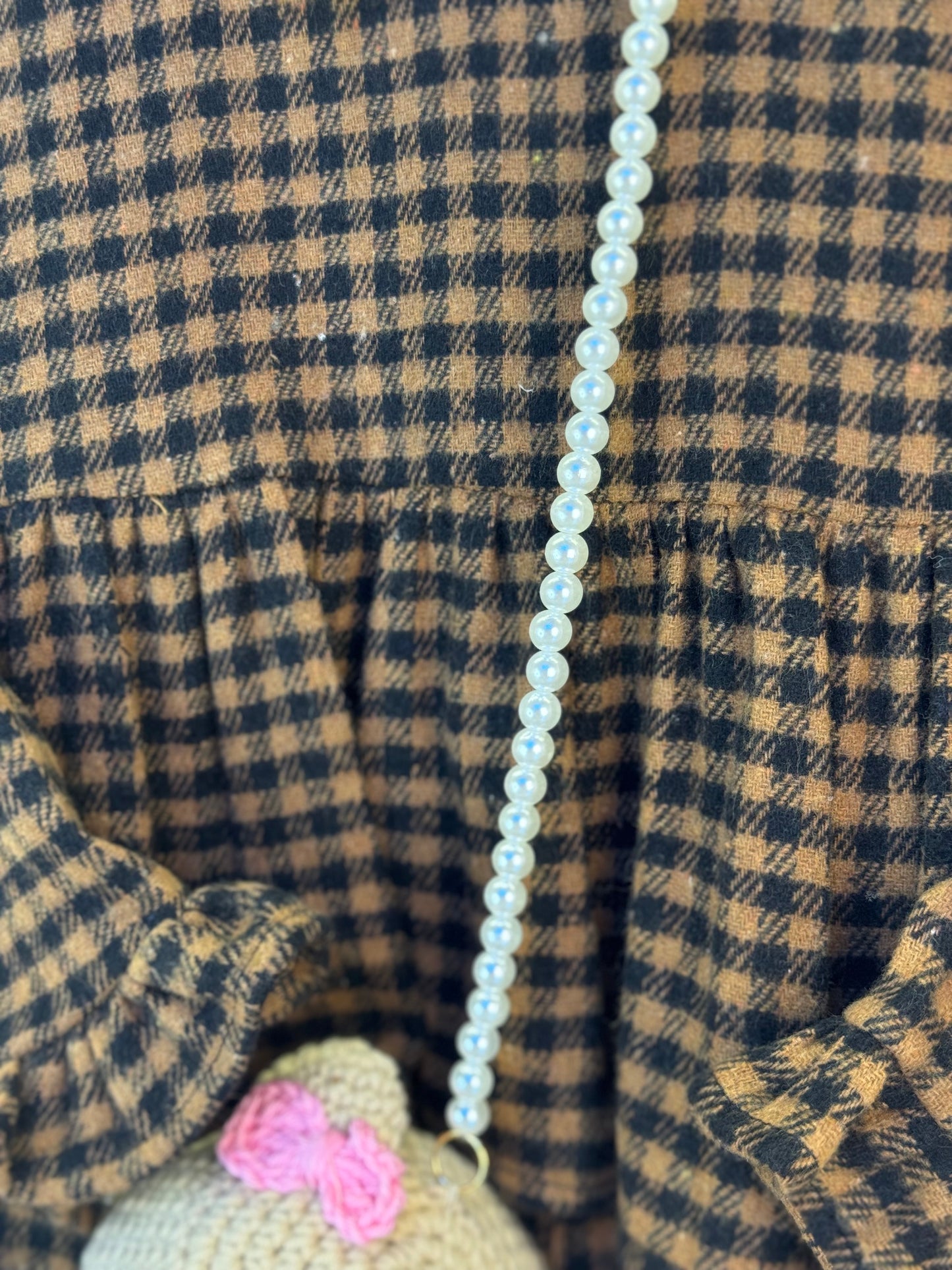 Conjunto Infantil Alfaiataria Casaquinho e Shorts Xadrez com Bolsinha Ursinho - Luluzinha