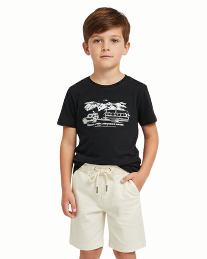 Camiseta Infantil Algodão Adventure Awaits - Dudes