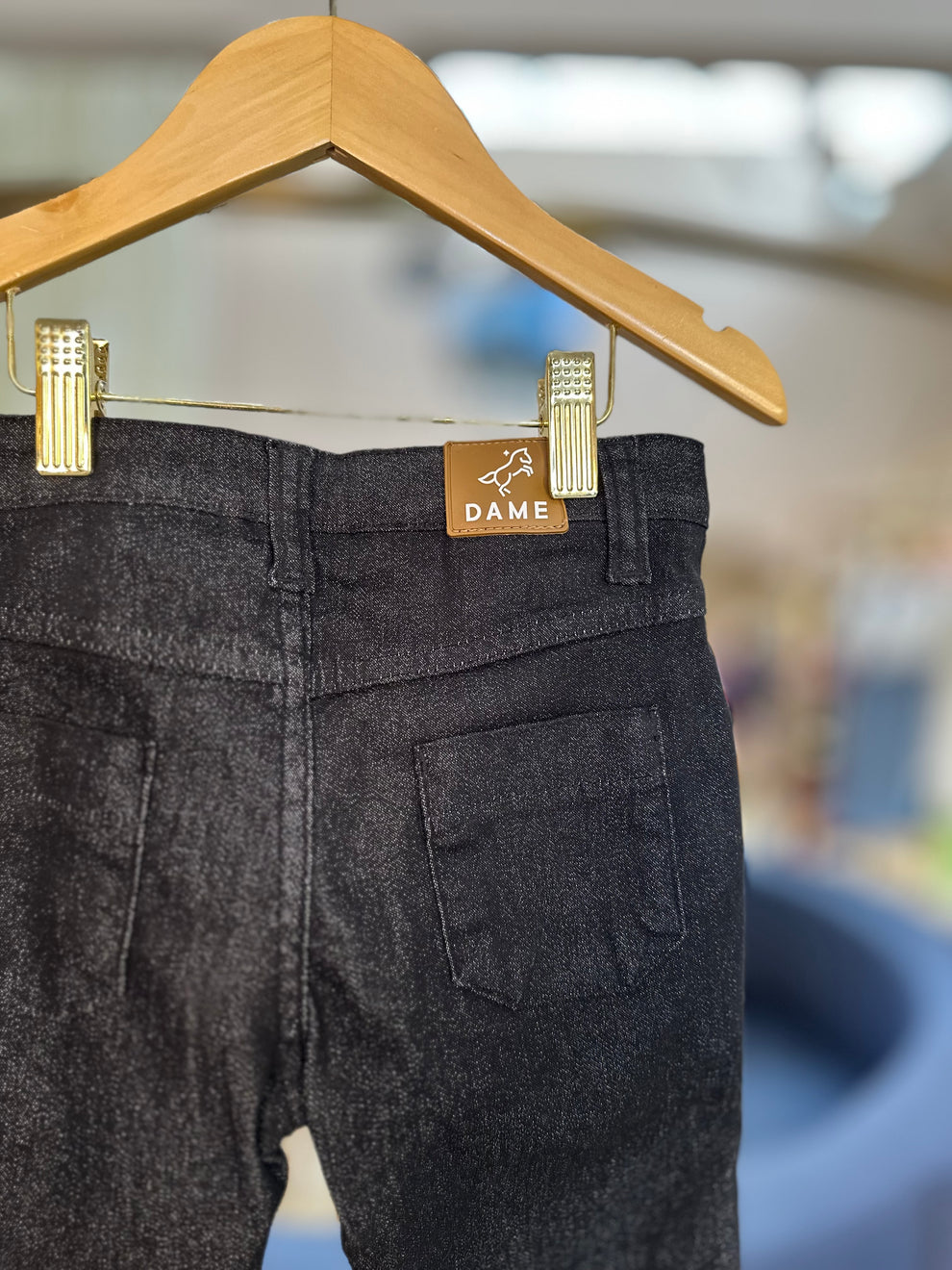 Conjunto Infantil Camisa Algodão Luhi Delavê e Calça Social Sarja Flex Preta - Dame