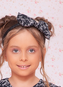 Arquinho Infantil Puffer Laços e Flores - Pituchinhus