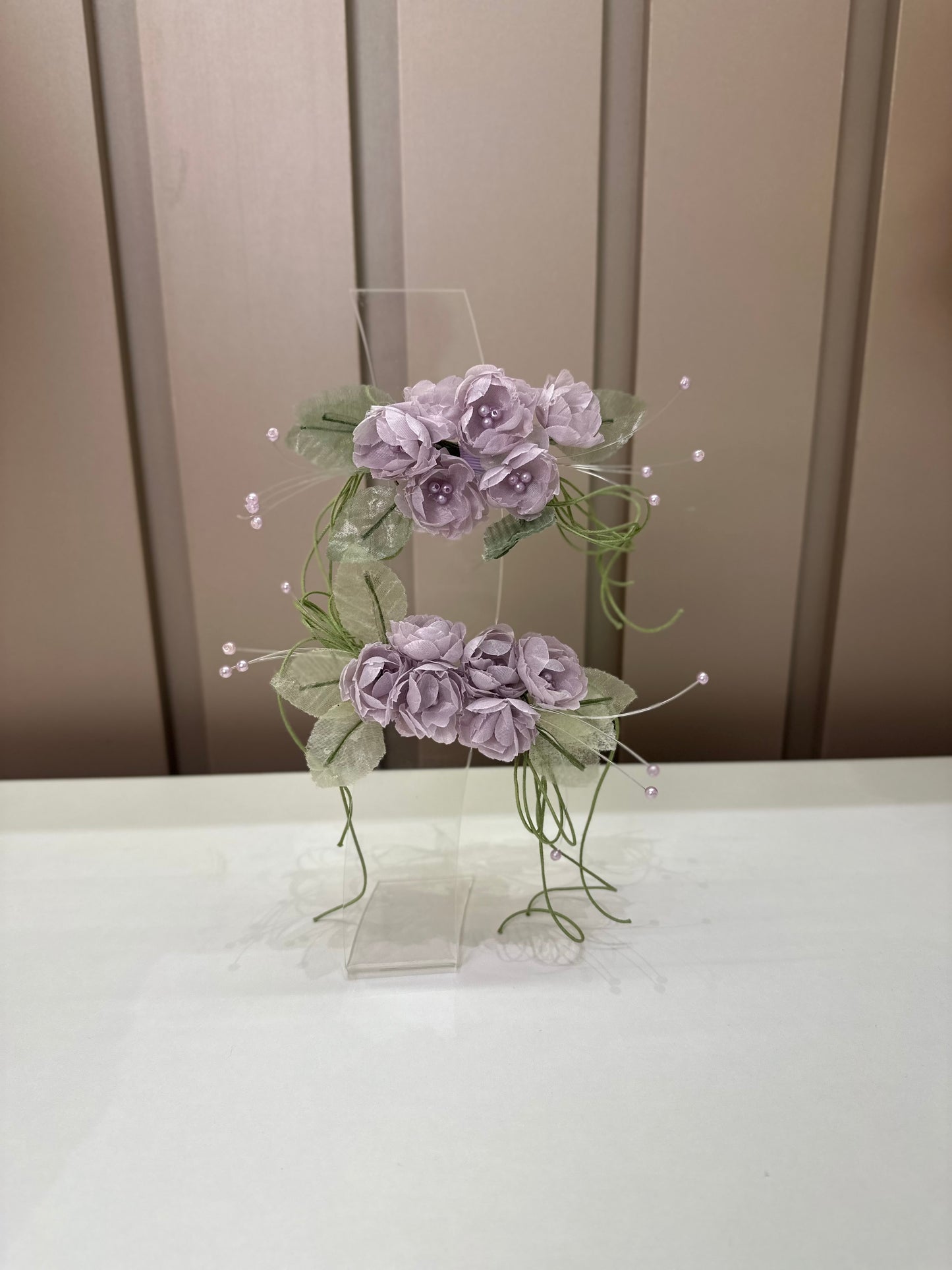 Laço Infantil Bouquet Flores Lilás - Mio Bebê