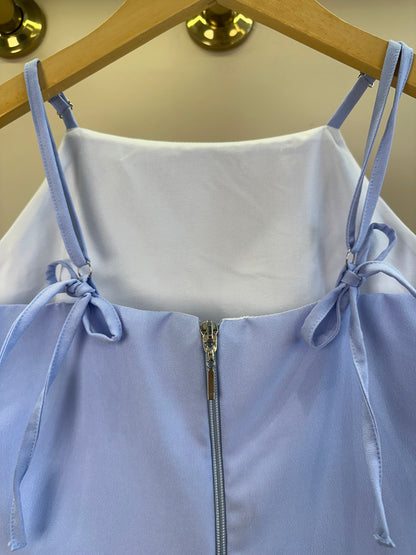 Conjunto Teen Blusa Cropped e Saia de Crepe - Vanilla Cream