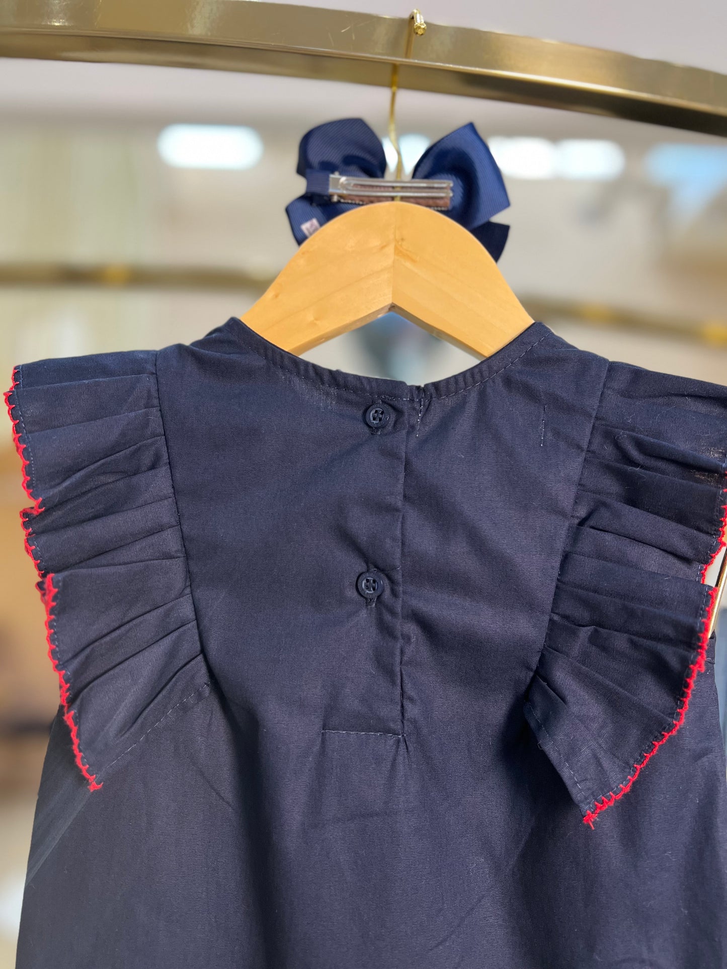 Conjunto Infantil Blusa com Strass e Shorts Tricoline Xadrez  - Um Mais Um