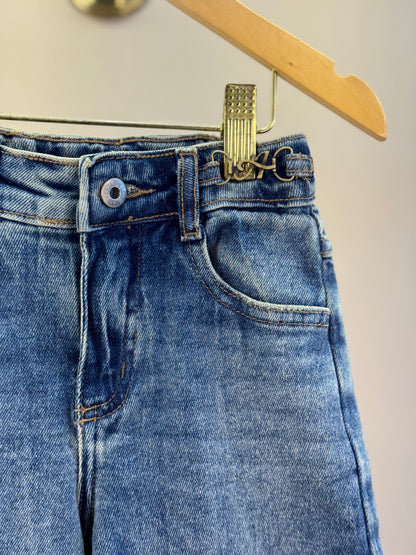 Calça Jeans Infantil Barra Rendada - Animê