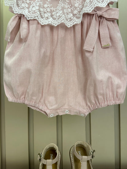 Pimpão Bebê Renda Bordado Flores  - Roana