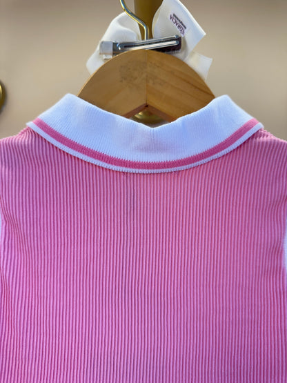 Vestido Infantil Gola Polo Rosa - Infanti