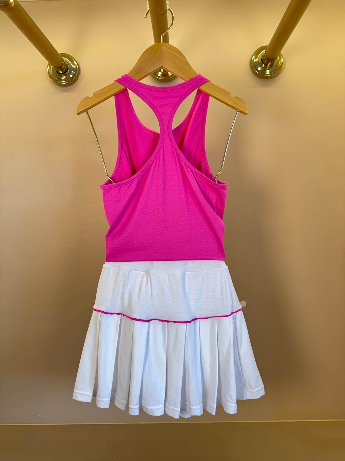 Conjunto Infantil Regata Sara Dry e Saia Fernanda Dry Badminton Branco - Siri Sport