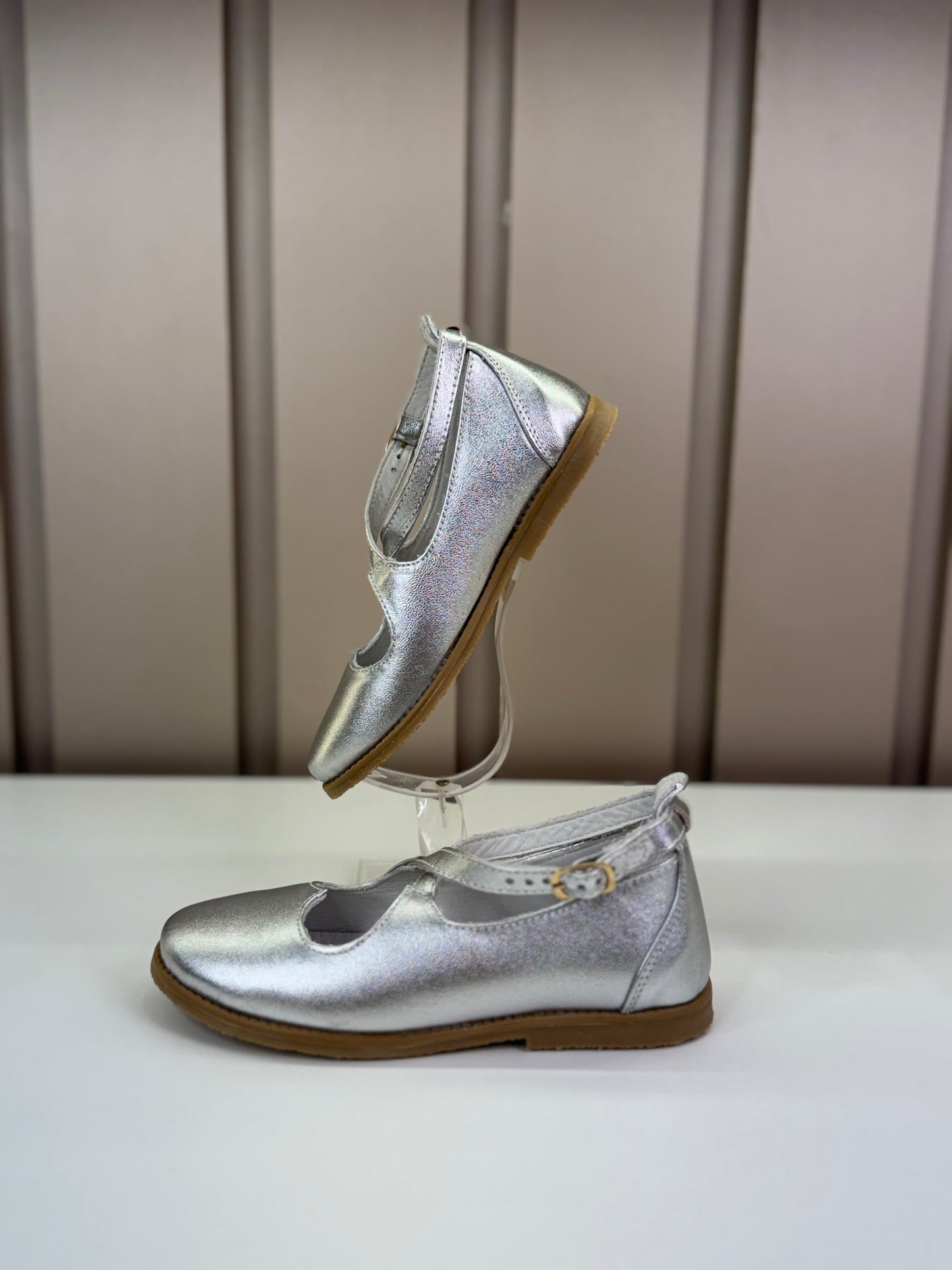 Sapatilha Heart Cristal Prata Gambo