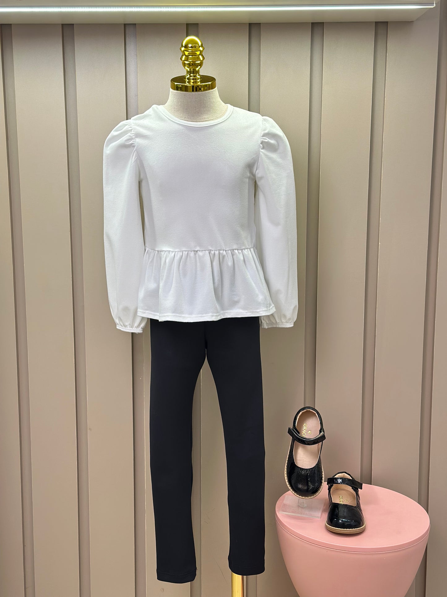 Conjunto Infantil Trio Blusa Comfy, Colete Tweed Molecotton e Legging Fly Tech Preta  - Infanti