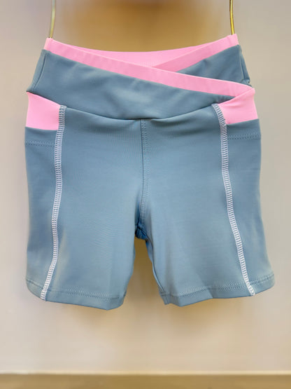 Conjunto Infantil Top Sara Ballet Rosa e Bermuda Sara Ballet Cinza - Siri Sport