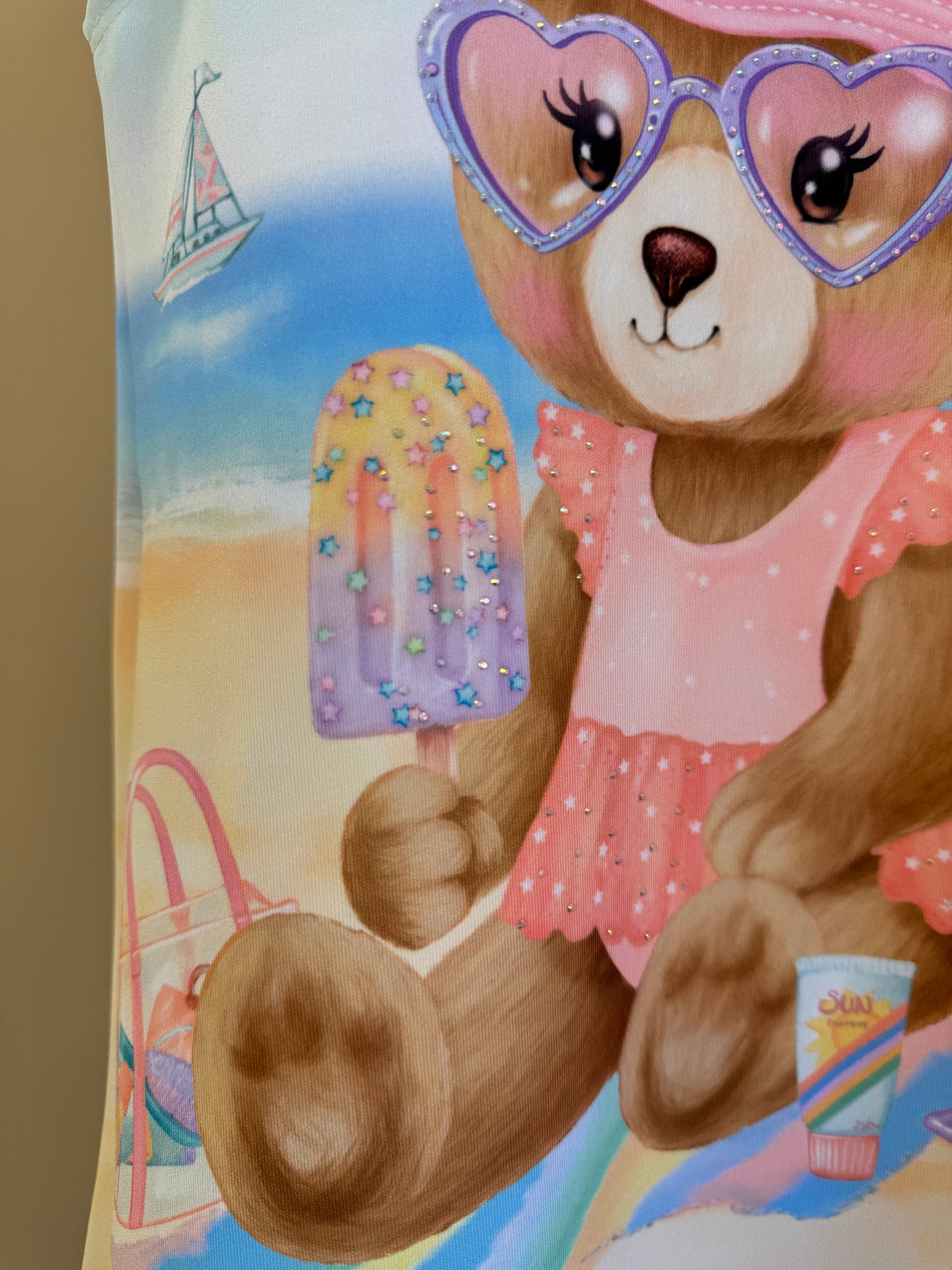 Vestido Infantil Ursinha Praia - Infanti