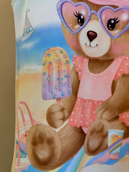 Vestido Infantil Ursinha Praia - Infanti