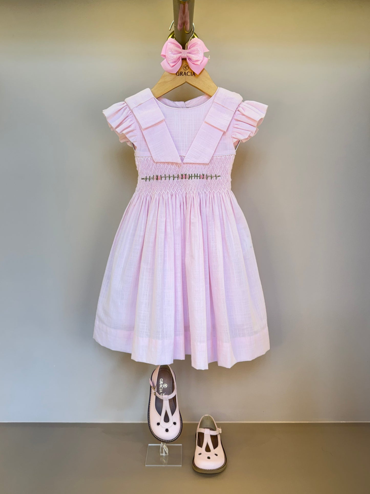 Vestido Infantil Clássico Algodão Olívia Rosa - Gracia
