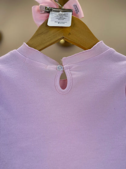 Conjunto Infantil Blusa Rosa e Shorts Jeans Ursinhos  Pompom  - Gabriela Aquarela