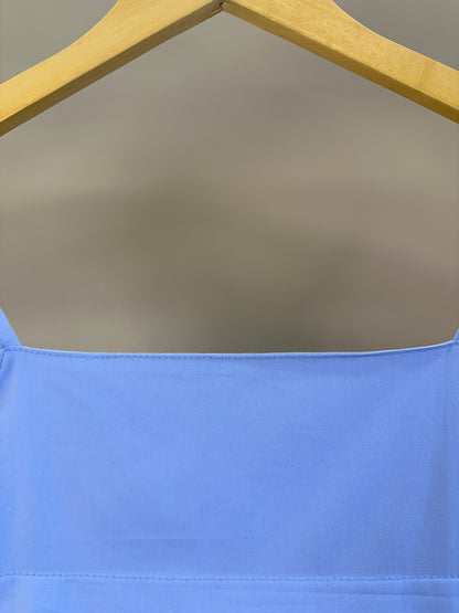 Vestido Teen Tricoline Azul - Vic Vick