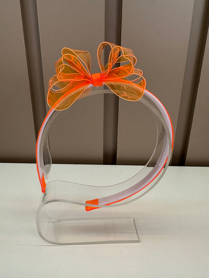 Arquinho Infantil Borboleta Laranja Neon - Siri Kids