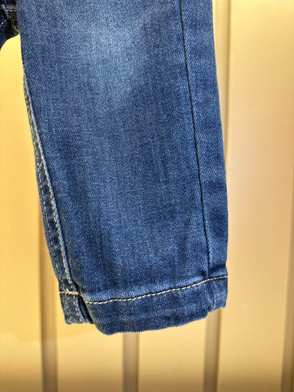 Calça Jeans Bebê Estampada Leve Com Elastano - Um Mais Um