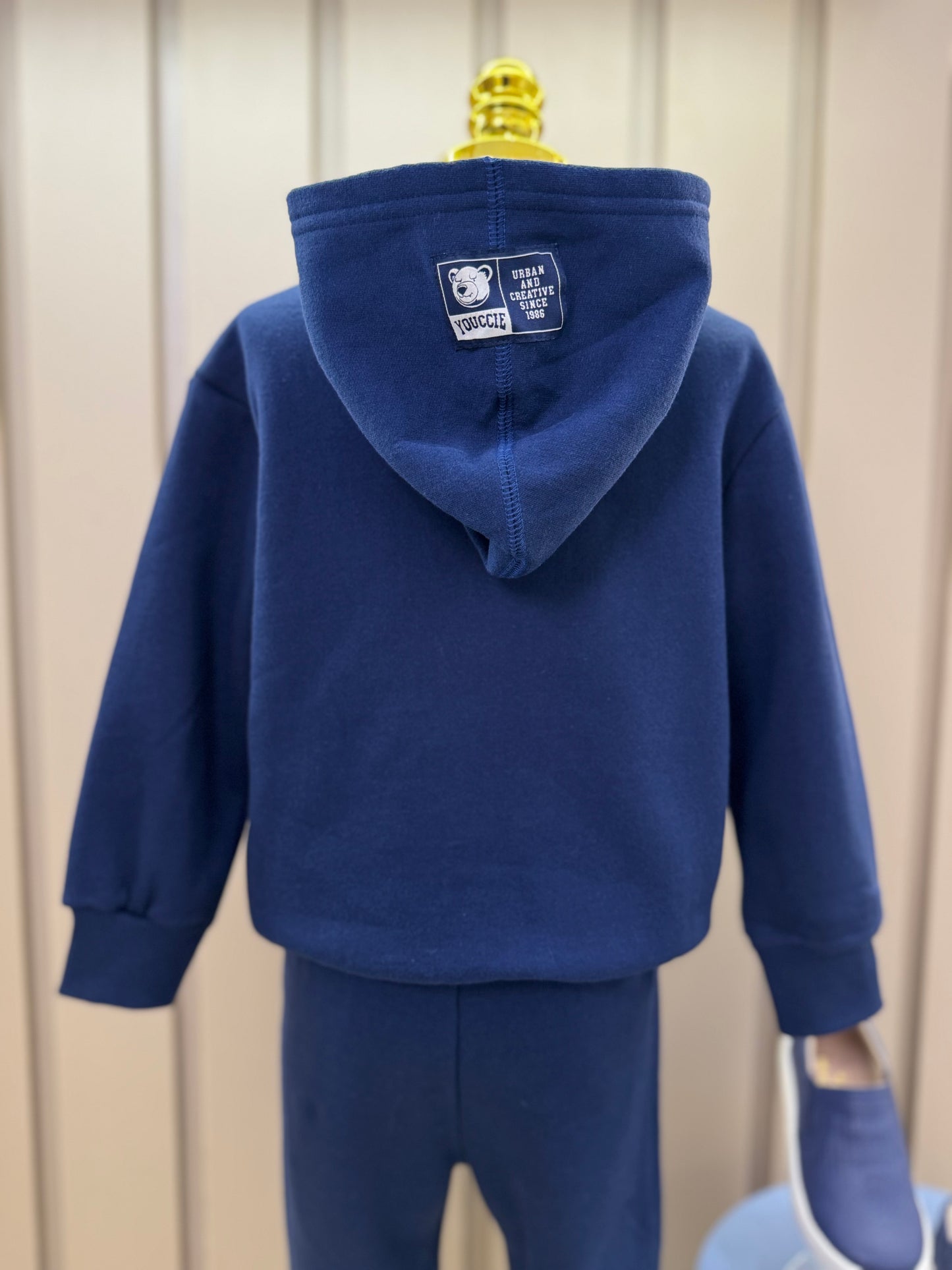 Conjunto Infantil Moletom YCC Ursinho Casaco e Calça Marinho - Youccie