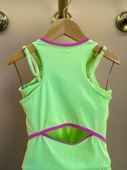 Conjunto Infantil Trio Top Sara, Blusa Julia e Saia Flávia Chloe Patinação Verde - Siri Sport