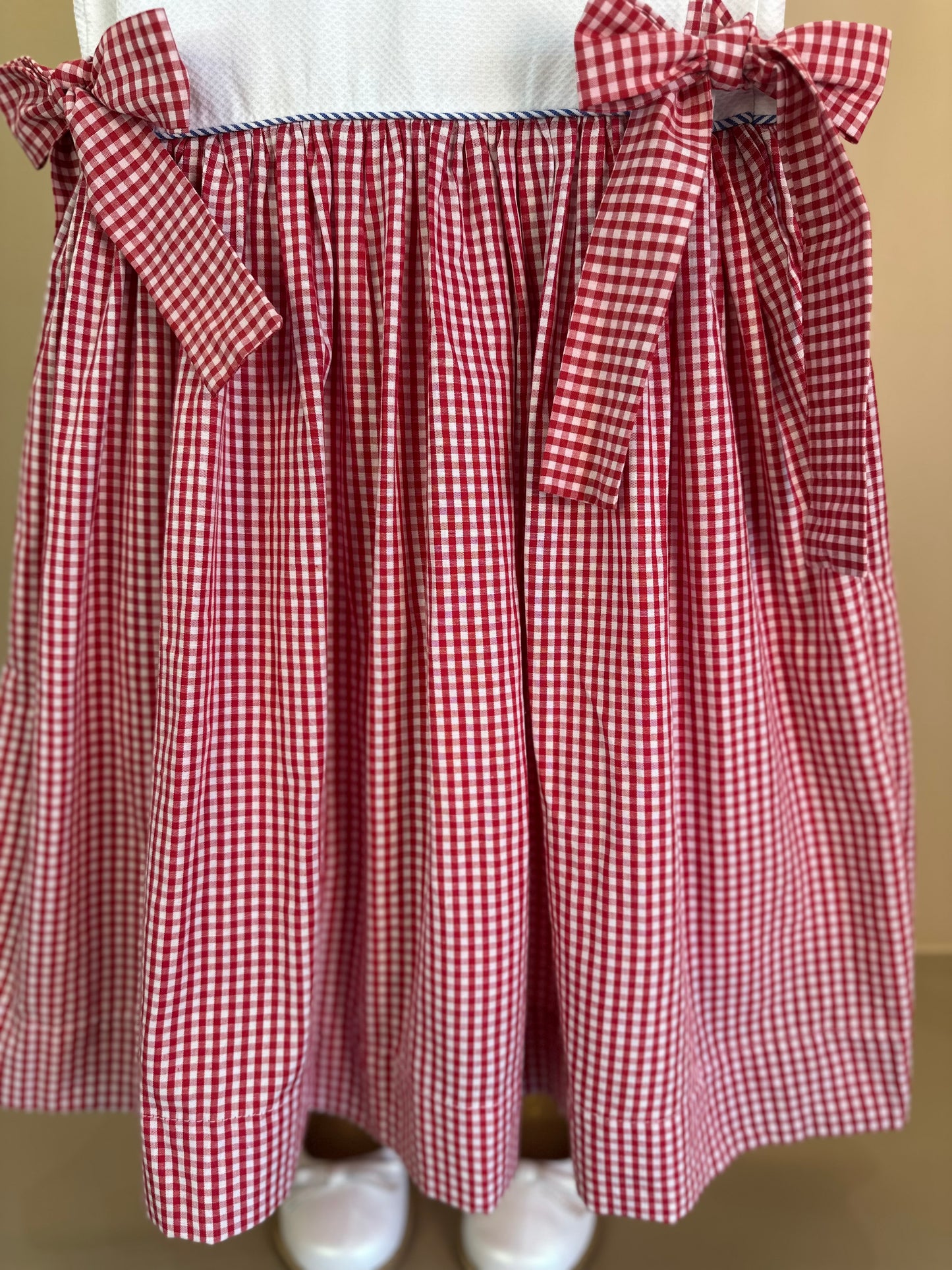 Vestido Infantil Clássico Algodão Coraline Vichy Vermelho - Gracia