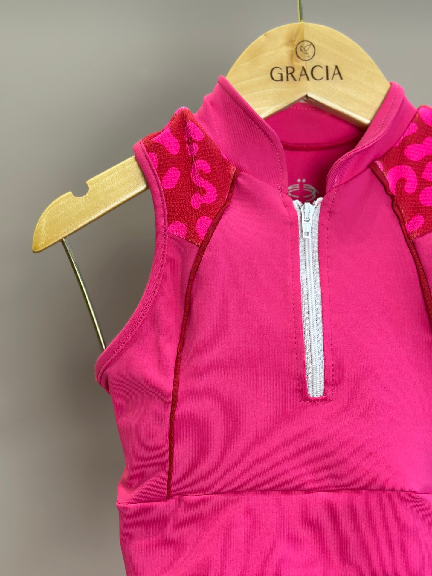 Conjunto Infantil Top e Legging Fuseau Atena Oncinha Pink - Siri Sport