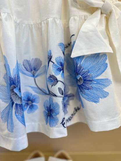 Vestido Infantil Flores Azuis - Animê