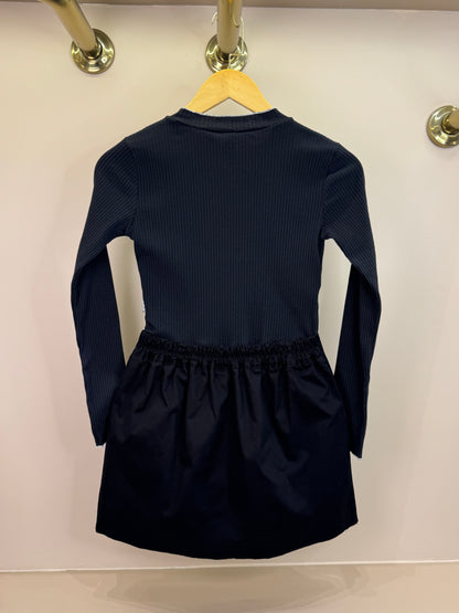 Conjunto Teen Blusa Canelada com Colete de Sarja Preto e Saia-Shorts Teen Sarja Strass Preto - Two In