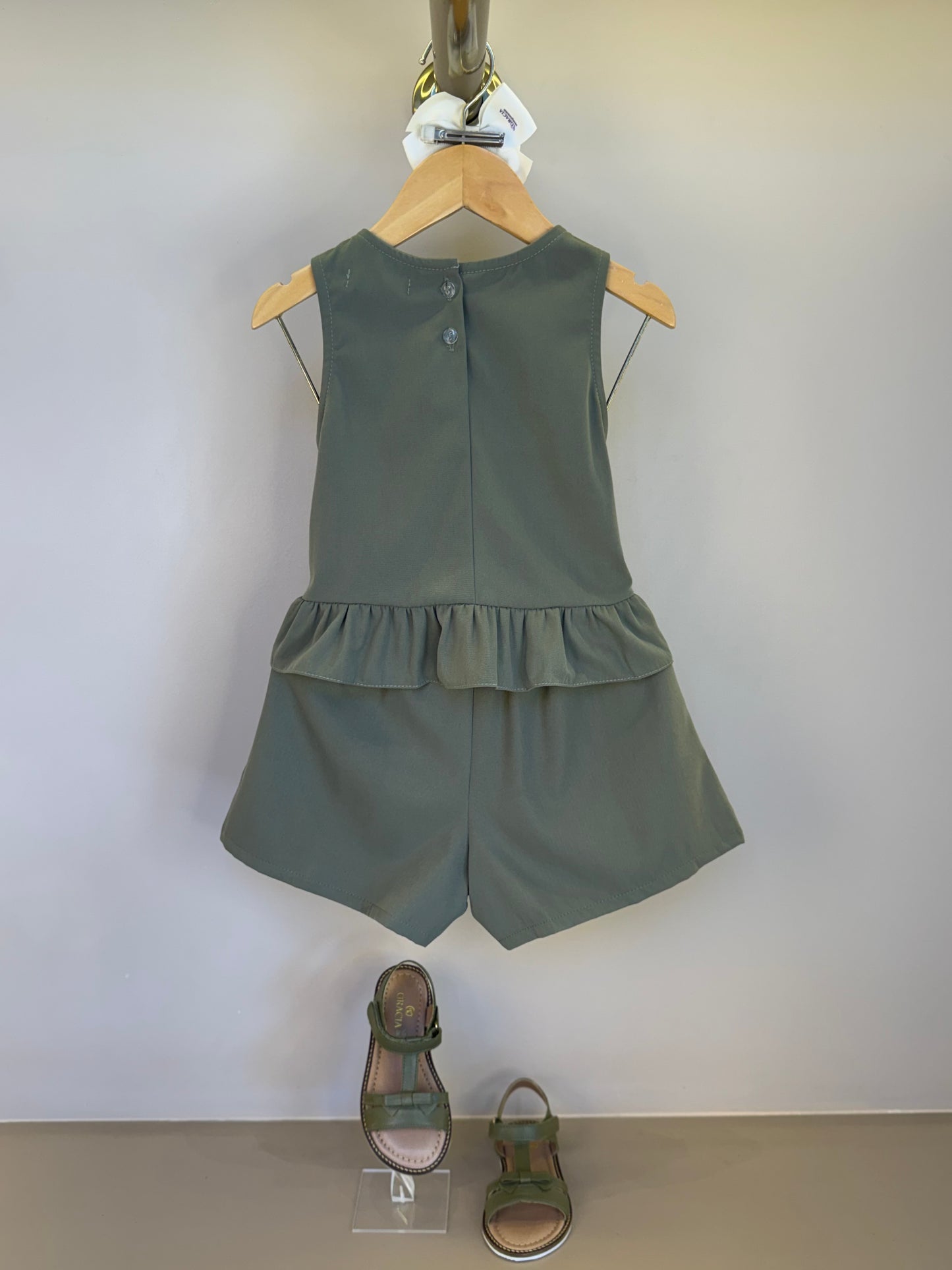 Conjunto Infantil Blusa Bordada e Shorts em Sarja - Mon Sucre
